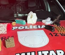 Dupla é presa com drogas, pistola e munições na Cidade Universitária