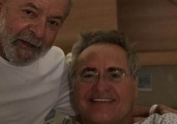 Lula visita Renan Calheiros no hospital