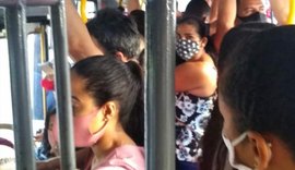 Aglomerações são registradas em ônibus de Maceió