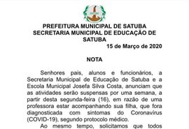 Escola de Satuba suspende aulas após aluna apresentar sintomas de Covid-19