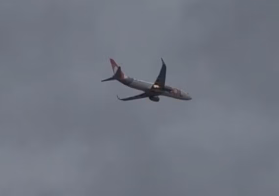 Motor de avião pega fogo após colidir com pássaro no Grande Recife