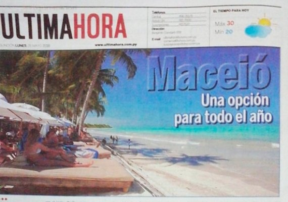 Imprensa paraguaia dá espaço às belezas naturais de Alagoas