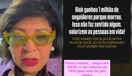 Roberta Miranda critica 1 milhão de seguidores de Rick após a morte