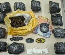 Polícia Militar prende três por tráfico e apreende drogas em cidades de AL