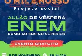 Projeto “O Mil é Nosso” promove aulão gratuito de revisão para o Enem
