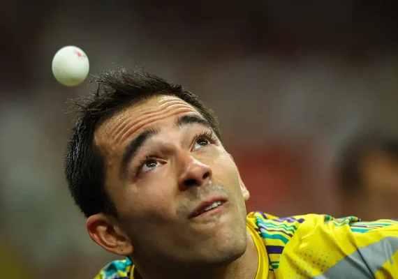 Hugo Calderano fica sem medalha no tênis de mesa