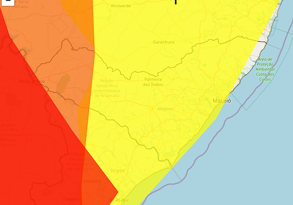 Inmet mantém alerta de chuvas intensas até sexta-feira (06) em Alagoas; confira