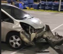 Vídeo: motorista com sinais de embriaguez causa acidente com 6 veículos em estacionamento