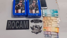 Polícia Militar apreende dois quilos de cocaína com motociclista em Arapiraca