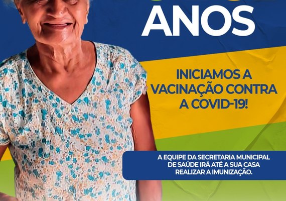 Santana do Ipanema inicia vacinação em idosos entre 79 e 82 anos
