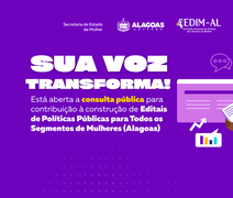 Secretaria da Mulher abre consulta para basear editais de políticas pública