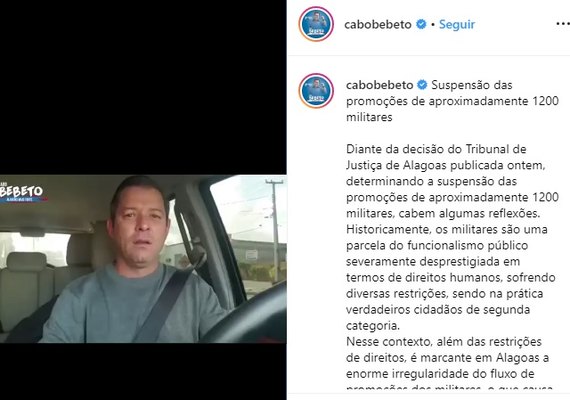 Cabo Bebeto: vindo desse governo, nada de ruim é surpresa