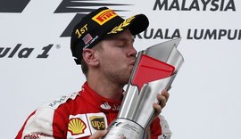 Vettel vence 1ª na Ferrari