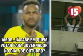 Renan Filho usa imagem de Neymar e Marquezine em sua propaganda