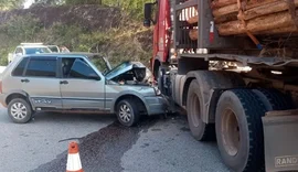 Motorista fica ferido ao colidir com caminhão na AL-105 em Cachoeira do Mirim