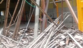 Teto de filarmônica desaba no centro histórico de Marechal Deodoro