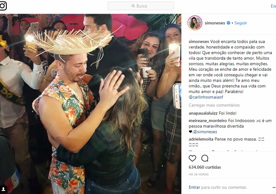 Simone faz surpresa e emociona Carlinhos Maia