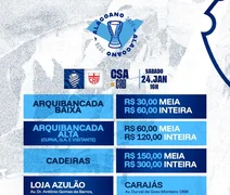 CSA recua após críticas e apaga post sobre preços de ingressos do clássico contra o CRB