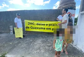 “Cocô não é Massa”: moradores de Guaxuma protestam contra JHC por estação de esgoto em Área Verde