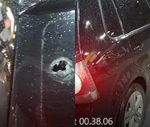 Vídeo mostra carro atingido por tiros durante tentativa de assalto em Maceió