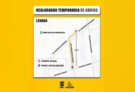 Ponto de ônibus da Levada será realocado por obras no mercado