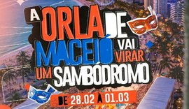 Sambódromo à beira-mar: desfiles tomam a orla de Maceió