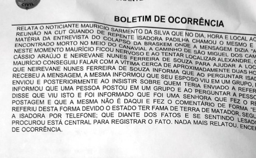 'Morto no meio do canavial': Presidente de Movimento de Vítimas da Braskem faz BO após receber ameaças