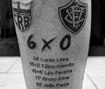 Torcedor do CRB tatua goleada histórica diante do Vitória; veja
