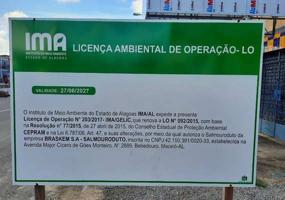 Prefeitura cobra informações sobre exploração da Braskem