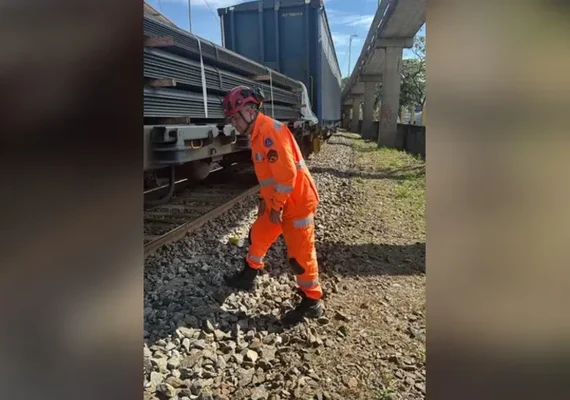 Jovem de 20 anos é atropelado por trem e fica em estado grave