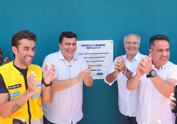 Ao lado de Paulo Dantas, secretário Ricardo Dória entrega base do Ronda no Bairro em Rio Largo