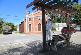 Exército inicia desinfecção das ruas de Marechal Deodoro