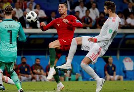 Com recorde de CR7, Portugal empata com a Espanha em Sochi