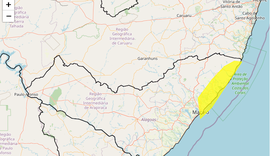 Inmet mantém alerta amarelo de chuvas intensas para Alagoas; confira a lista de municípios