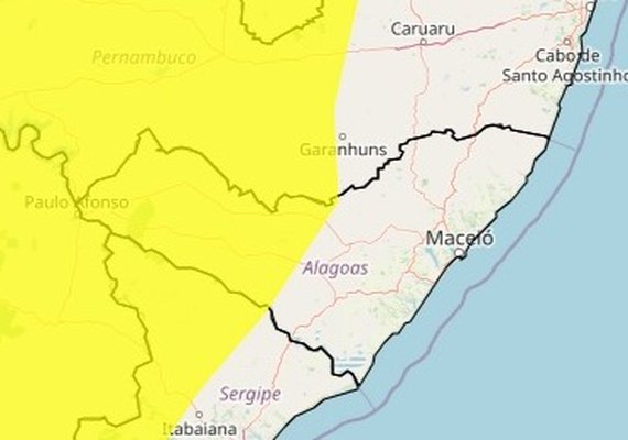 Inmet emite alerta de vendaval para 34 municípios alagoanos
