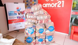 Instituto Amor 21 recebe uma tonelada de alimentos do Alagoas Sem Fome