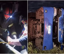 Ônibus com equipe de basquete capota e deixa sete mortos no Ceará