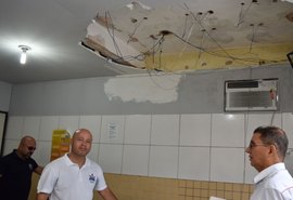 Sindipol denuncia desabamento do teto da Delegacia de Mulheres