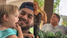 Leonardo recebe críticas após vídeo com neto caçula de Zé Felipe: 'nojento'