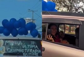 Vídeo: motoristas se emocionam com ida de criança à última sessão de quimioterapia em Maceió