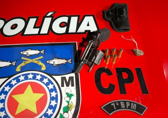 Polícia apreende arma de fogo ao atender ocorrência em Olho d’Água das Flores