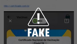 É fake! Ministério da saúde não envia certificado de vacinação contra Covid-19 por e-mail