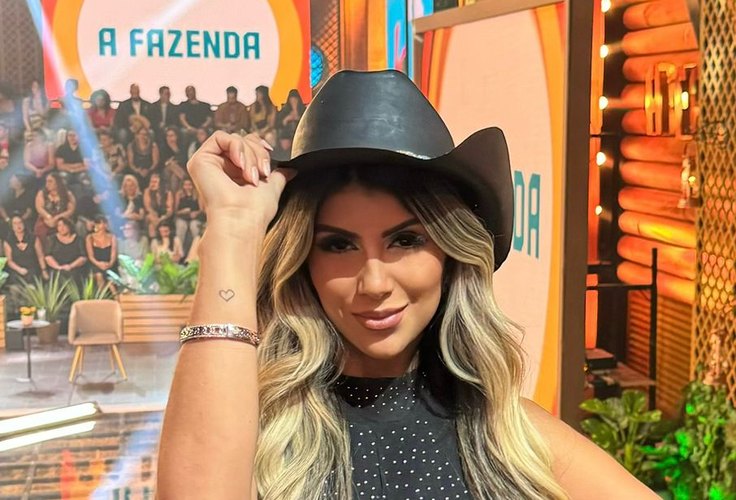 Wendy Dantas prestigia a final do reality “A Fazenda”, da Rede Record de TV