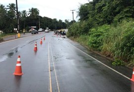 Carro cai em ribanceira e dois ficam feridos na AL-101 Norte