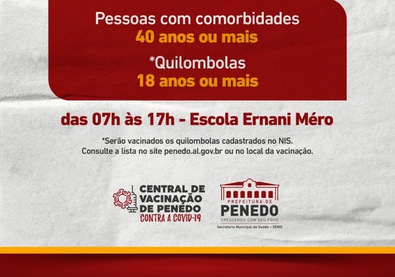 Prefeitura de Penedo vacina novas faixas etárias contra a Covid-19