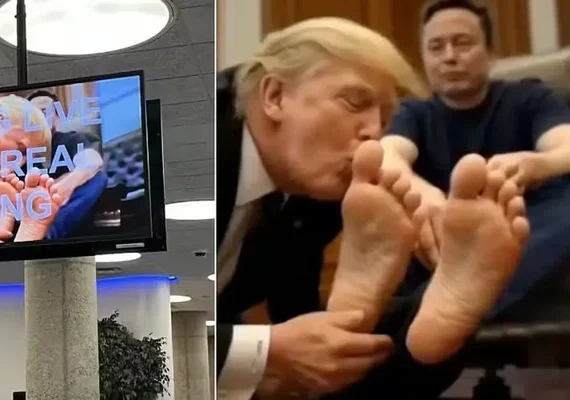 Governo dos EUA investiga vídeo de Trump beijando os pés de Musk; assista
