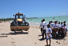 Mutirão retira 1 tonelada de lixo das praias de Porto de Pedras