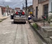 Vídeo: homem ameaça equipe da Equatorial com faca após aviso de corte de energia em Maceió