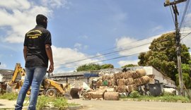 Calçada que era ocupada irregularmente por ferro velho no bairro Canaã é liberada pelo Semscs