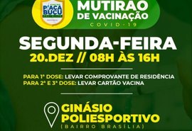 Mutirão de vacinação será nesta segunda-feira (20) em Piaçabuçu